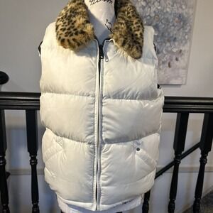 Ralph Lauren Denim and Supply Faux Fur Collar Down & Feather Filled Puffy Vest M